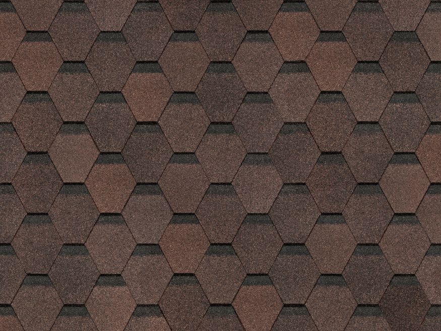 Гибкая черепица Docke Original, Шестигранник, Коричневый купить в Анапе
