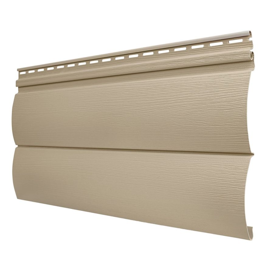 Виниловый сайдинг Tecos, двойной оцилиндрованный брус, Кофе с молоком купить в Анапе