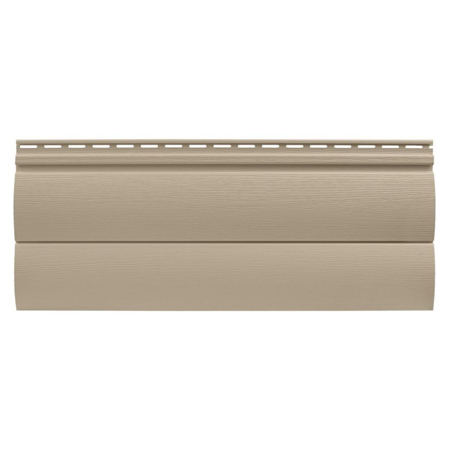 Виниловый сайдинг Tecos, двойной оцилиндрованный брус, Кофе с молоком купить в Анапе