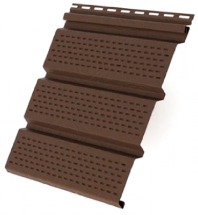 Перфорированный коричневый софит