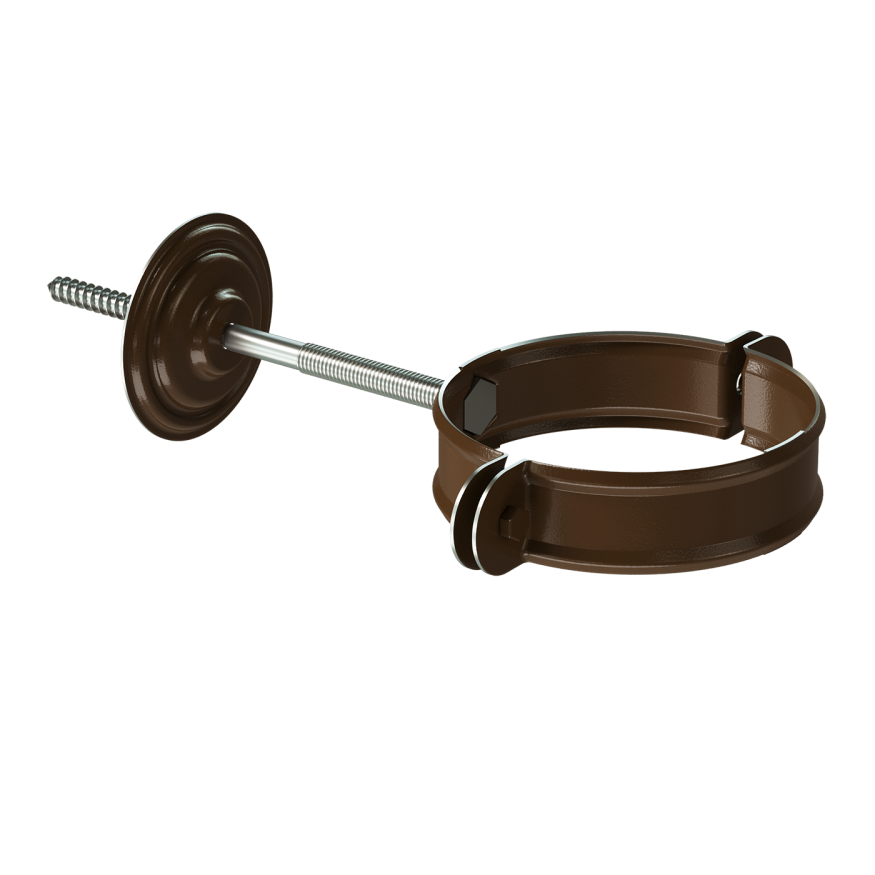 Хомут для водостока Docke Stal Premium, цвет Каштан купить в Анапе
