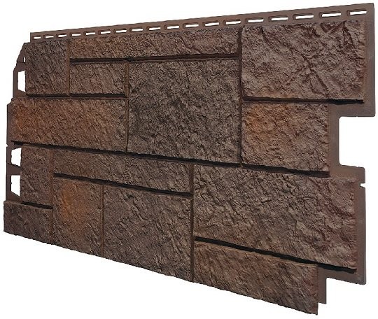 Фасадная панель VOX Sandstone (Сандстоун) в темно-коричневом цвете купить в Анапе