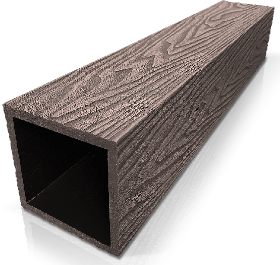 Столб ДПК 3D GardenParkett с текстурой дерева Венге купить в Анапе