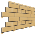 Фасадная панель Доломит, Прокрашенный кирпич, Желтый цвет. купить в Анапе
