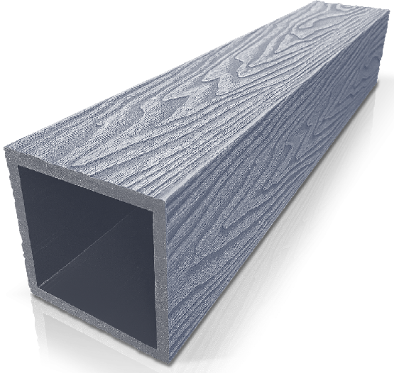 Столб ДПК 3D GardenParkett с древесной текстурой Серого цвета купить в Анапе