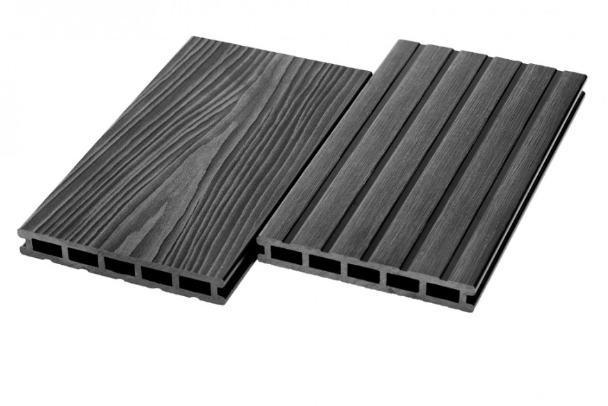 Террасная доска из ДПК RusDecking Unodeck Mogano - Цвет графит купить в Анапе