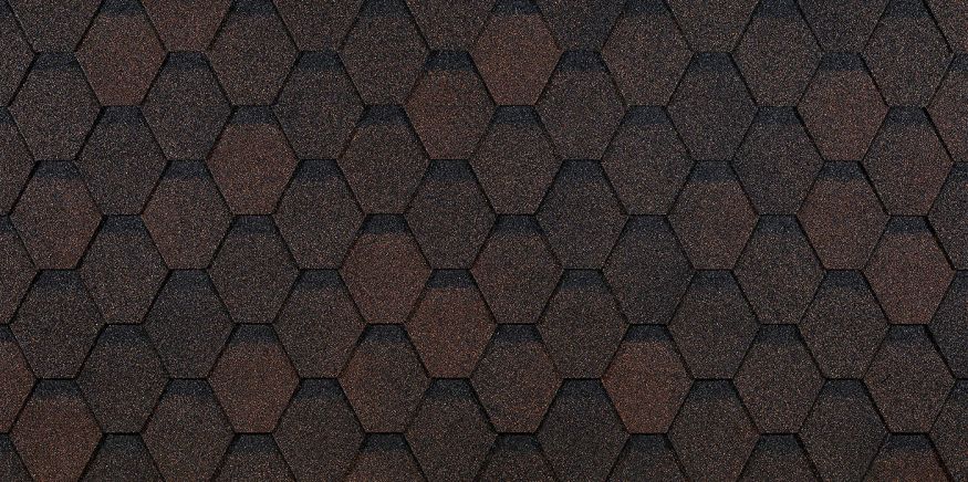 Гибкая черепица Docke EURASIA, Шестигранник, Коричневый купить в Анапе