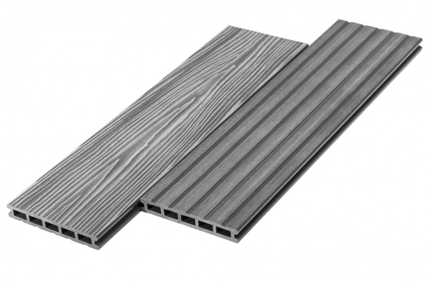 Террасная доска из ДПК RusDecking Unodeck Mogano - Цвет Серый купить в Анапе