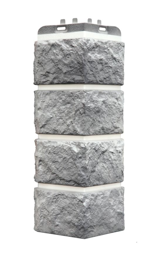 Угол наружный Grand Line, Колотый Камень Design Plus, Гранит (белый шов) купить в Анапе