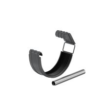 Соединитель водосточного желоба с резиновым уплотнителем Aquasystem, RAL 7024, тёмно-серый, 125/90