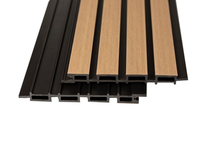 Реечная фасадная панель Ecodecking Скай Коэкструзия Бук купить в Анапе