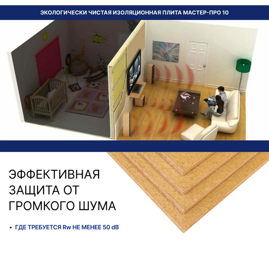 Изоляция хвойная Мастер 10 мм ПРО 1200х600х10 мм (7,2 м²) купить в Анапе