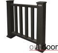 Ограждение из ДПК Outdoor Classic 3D STORM черного цвета купить в Анапе