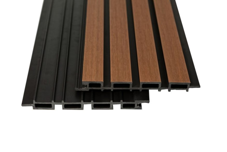 Реечная фасадная панель Ecodecking Скай Коэкструзия Тик купить в Анапе