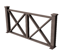 Декоративное ограждение из ДПК GRINDERDECO Тауэр в цвете венге