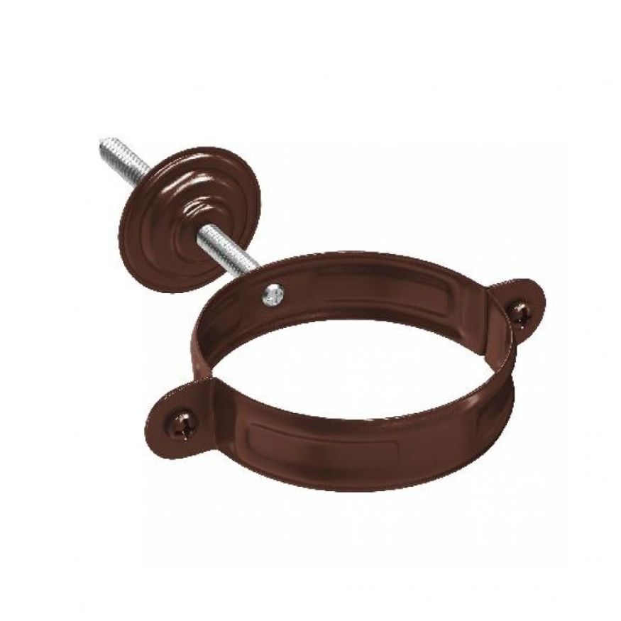 Комплект для крепления трубы Aquasystem, RAL 8017, коричневый, размер 125/90. купить в Анапе