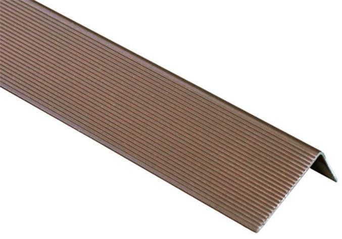 Угол алюминиевый завершающий KRONEX 51,5x30x3000 мм, коричневый купить в Анапе