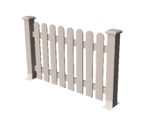 Декоративное ограждение из ДПК GRINDERDECO «Сежурне» в оттенке выбеленный дуб.