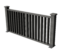 Декоративное ограждение из ДПК GRINDERDECO Риальто в цвете серый базальт