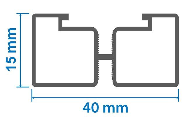 Алюминиевая опорная лага KRONEX Slim 40x15x3000 мм купить в Анапе