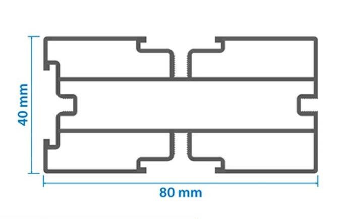Алюминиевая лага KRONEX 80x40x3000 мм конструктивная купить в Анапе