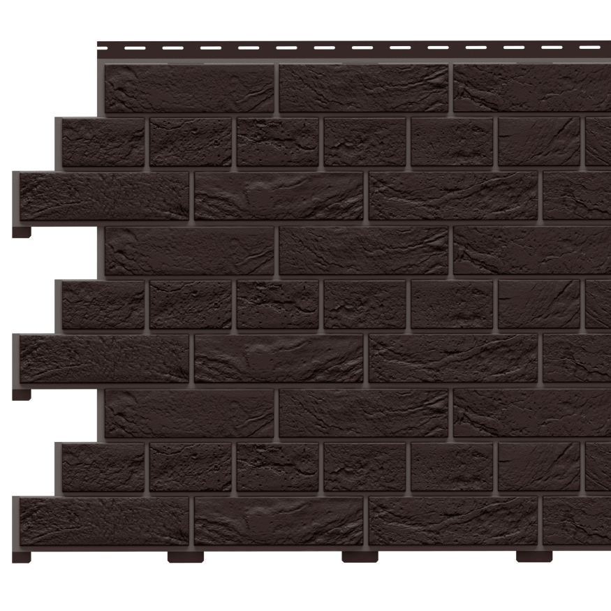 Фасадная панель Доломит, Прокрашенный кирпич славянка, Коричневый. купить в Анапе
