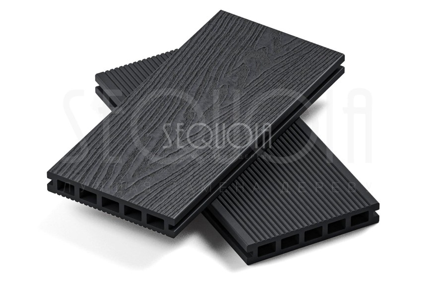 Доска террасная ДПК 3D SEQUOIA Evolution WOOD BLACK купить в Анапе