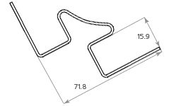 Внутренний угол Tecos Ardennes Цвет Пыльная Роза купить в Анапе