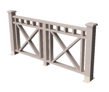 Декоративное ограждение из ДПК GRINDERDECO Виктория, выбеленный дуб