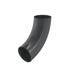 Отвод трубы Aquasystem, PU MATT, RAL 7024 Тёмно-серый 125/90