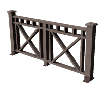 Декоративное ограждение из ДПК GRINDERDECO Виктория, цвет венге.