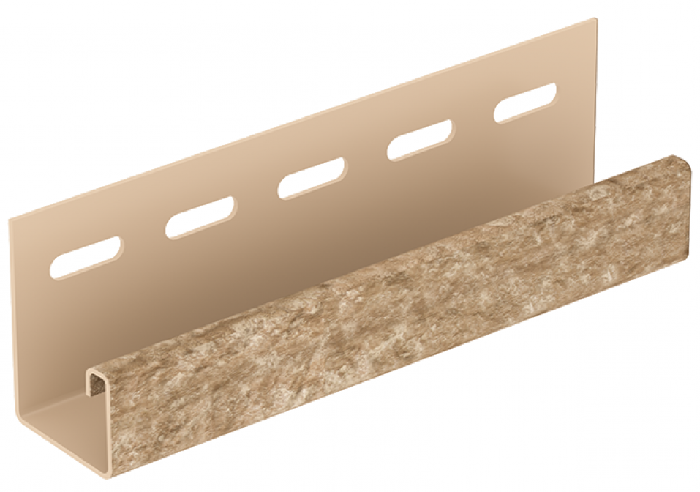 J-планка Ю-Пласт Стон Хаус Кварцит, Тёмно-Бежевый купить в Анапе