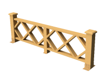 Декоративное ограждение из ДПК GRINDERDECO Миллениум песчаник