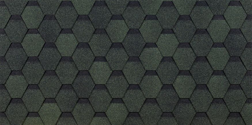 Гибкая черепица Docke EURASIA, Шестигранник, Зеленый купить в Анапе