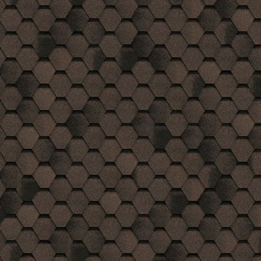 Гибкая черепица Shinglas, Финляндия, Соната, Коричневый цвет. купить в Анапе