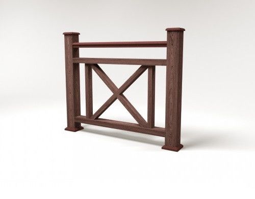 Ограждение из древесно-полимерного композита FG2, цвет шоколадный. купить в Анапе