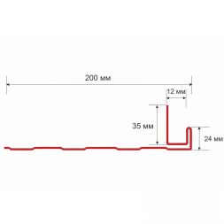 Коричневая J-фаска (ветровая, карнизная планка) для сайдинга